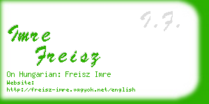 imre freisz business card